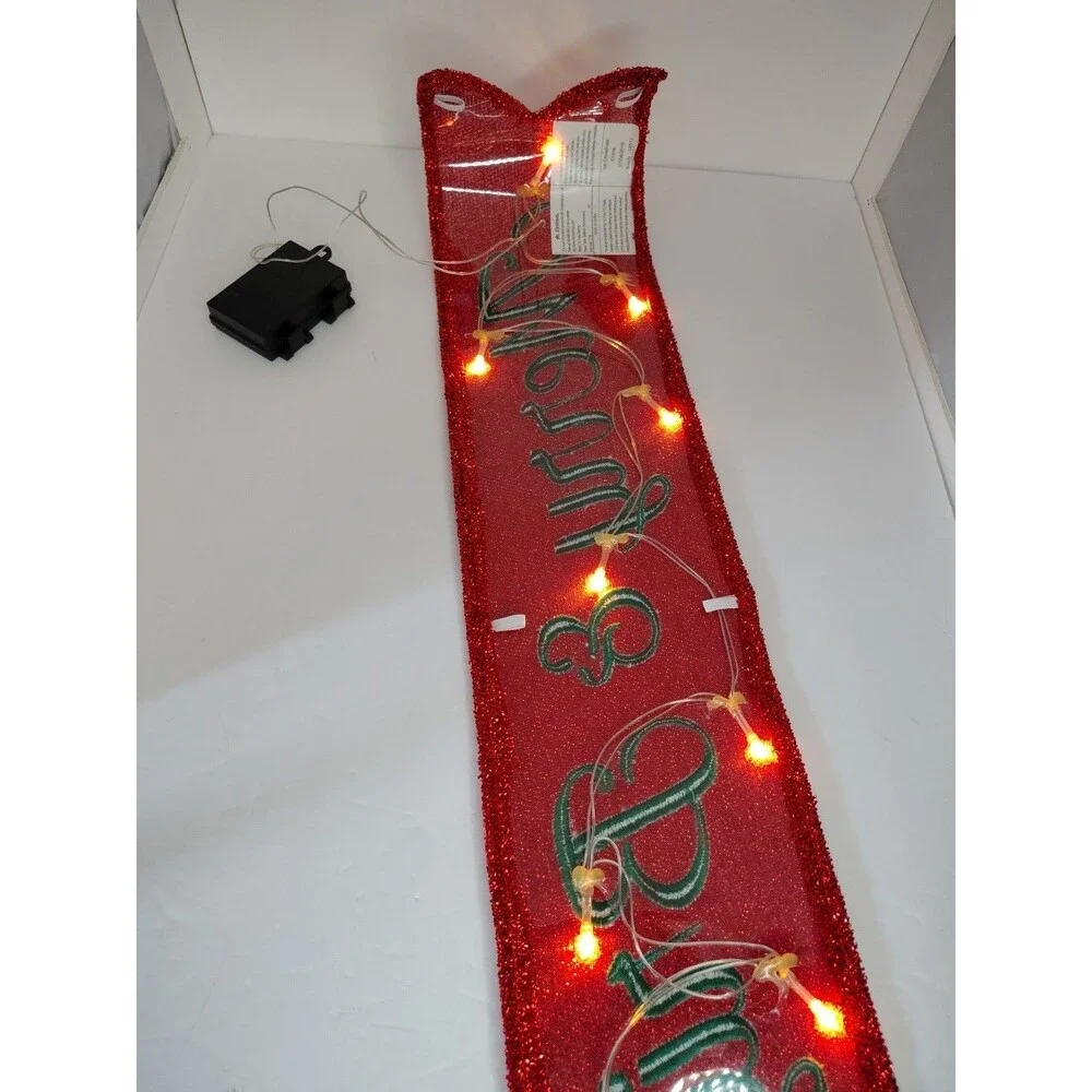 Holiday Time LED Holiday Banner that says 